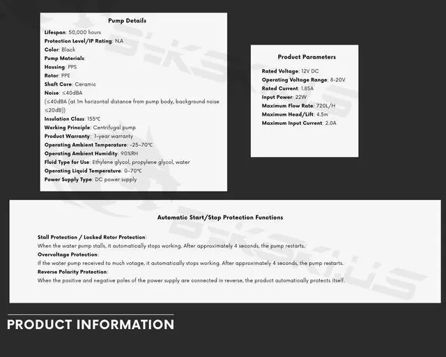 Alt view image 4 of 5 - Bykski PMS6 Armored Liquid Cooling 12V Pump - PWM Enabled - PMMA w/ 5v RBW Leds (B-PMS6-NX-X)