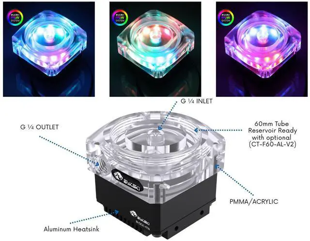 Alt view image 2 of 6 - Bykski High-Performance Laing DDC PWM Water Pump - 350L/H Flow Rate For Custom Watercooling Cooling Systems (CP-DDCITN-X)