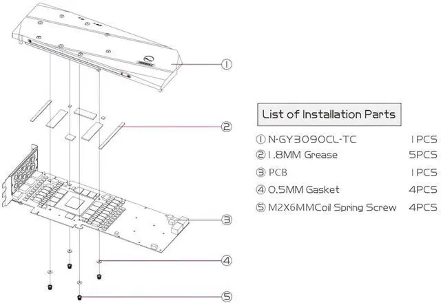 Alt view image 7 of 7 - Bykski Full Coverage GPU Water Block with Integrated Active Backplate for GALAXY RTX 3090 24GB Classic (N-GY3090CL-TC)