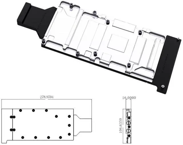 Alt view image 2 of 4 - Bykski Durable Metal/POM GPU Water Block and Backplate For NVIDIA GeForce RTX 4090D (N-RTX4090D-SR) - Continuous Usage