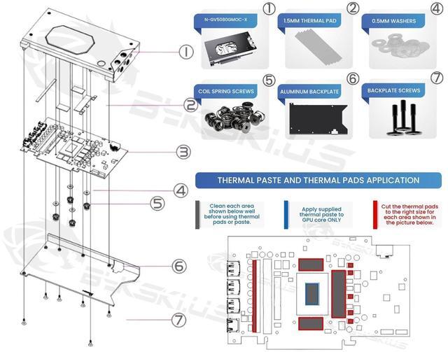 Alt view image 4 of 5 - Bykski Armored End Port GPU Waterblock with Backplate For Gigabyte GeForce RTX 5080 Gaming OC 16G (N-GV5080GMOC-X)