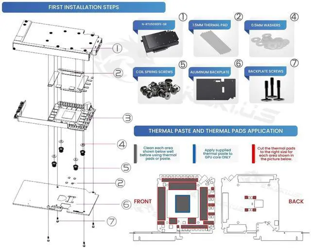 Alt view image 4 of 5 - Bykski Durable Metal/POM GPU Water Block and Backplate For NVIDIA GeForce RTX 5090 Founders Edition (N-RTX5090FE-SR) - Continuous Usage