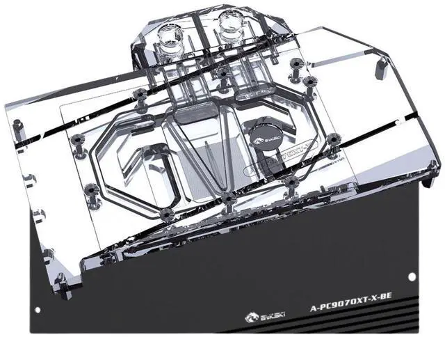 Main image of Bykski Full Coverage GPU Water Block and Backplate For POWERCOLOR Hellhound AMD Radeon RX 9070 XT 16GB GDDR6 (A-PC9070XT-X)