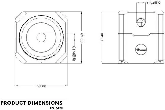 Alt view image 5 of 6 - Bykski Full Armor Tube Reservoir with High Flow D5 Pump, 720L/H PWM Control, Available in Four Lengths (B-UL-D5-X-V4-CT60)