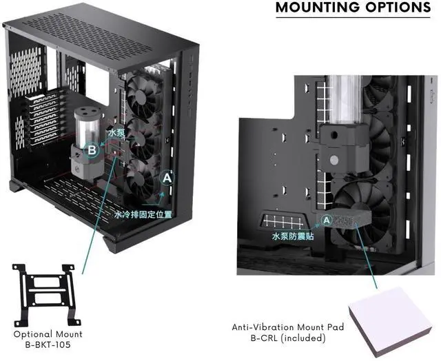 Alt view image 5 of 5 - Bykski Full Armor Pump System featuring a High Flow CP-D5PB-V2 Pump, 720L/H Flow Rate, and PWM Control (B-UL-D5-X-V4)