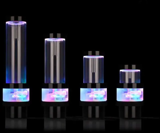 Alt view image 2 of 7 - Bykski Complete CP-D5PM-V2 Pump / PMMA Reservoir Combo, Armored Black - with Integrated 5V Addressable RGB (CP-NWD5-V2-CT60-60)