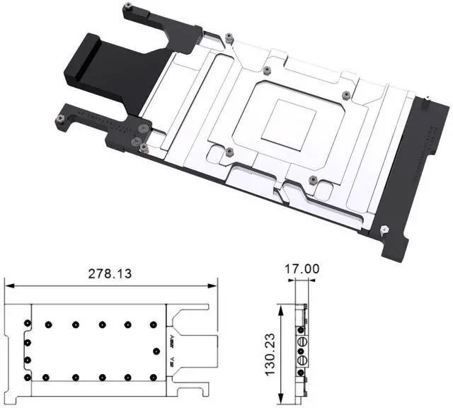 Alt view image 2 of 4 - Bykski Durable Metal/POM GPU Water Block and Backplate For NVIDIA GeForce RTX 5090 32G D7 Turbo V1 (N-RTX5090TURBO-SR) - Continuous Usage