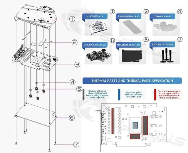 Alt view image 4 of 5 - Bykski Full Coverage GPU Water Block and Backplate For ASUS Prime GeForce RTX 5070 12GB GDDR7 (N-AS5070PM-X)