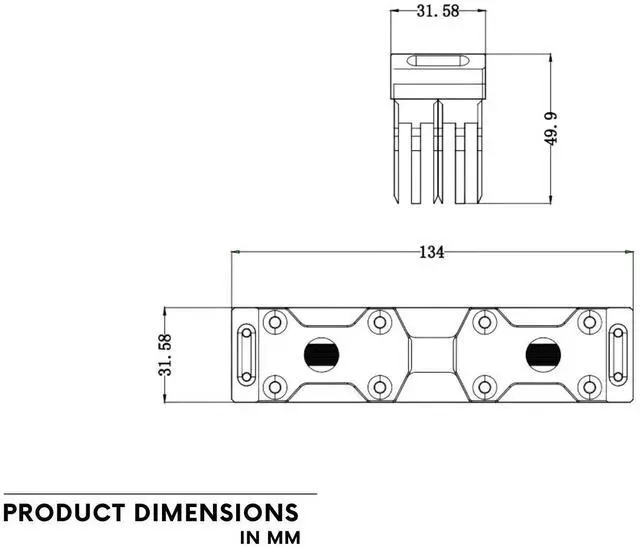 Alt view image 4 of 4 - Bykski Durable Metal 4 Channel DDR4/5 Memory Heat Spreader/Block Combo (B-MRCOV-SR) - Continuous Usage