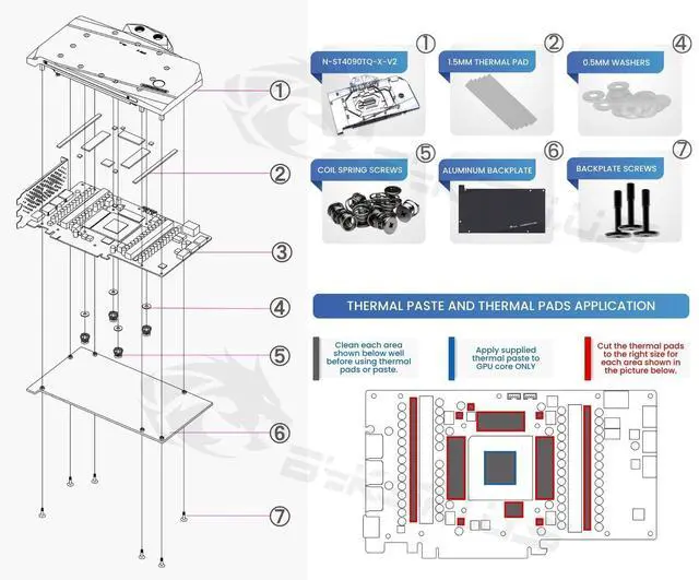 Alt view image 4 of 5 - Bykski Full Coverage GPU Water Block and Backplate for Zotac Gaming RTX 4090 Series (N-ST4090TQ-X-V2)