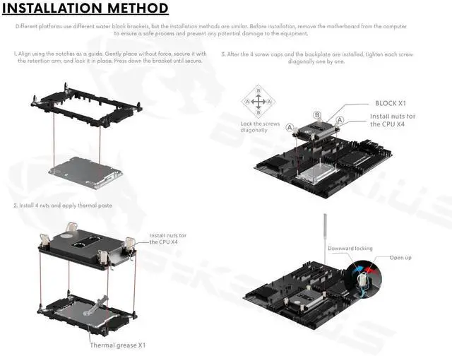 Alt view image 5 of 5 - Bykski CPU-4677-SR Durable All Metal CPU Water Block For LGA 4677 Intel Sapphire Rapids - Continuous Usage