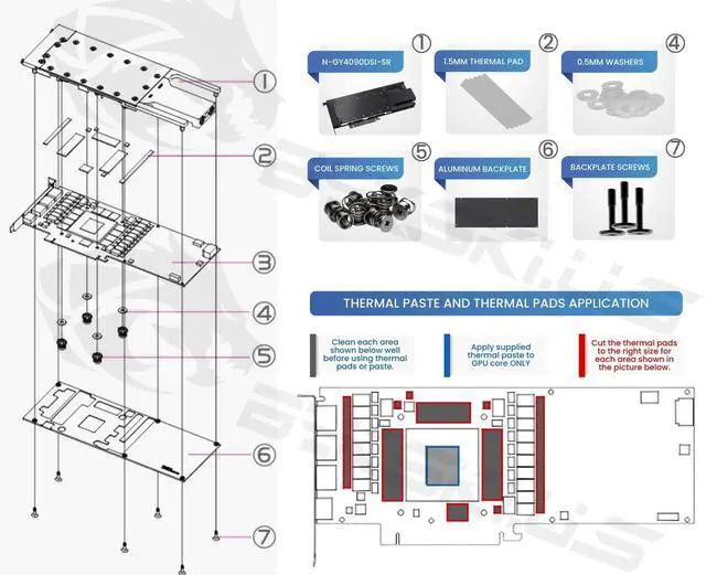 Alt view image 4 of 4 - Bykski Durable Metal/POM GPU Water Block and Backplate For Gainward GeForce RTX 4090D SI (N-GY4090DSI-SR) - Continuous Usage