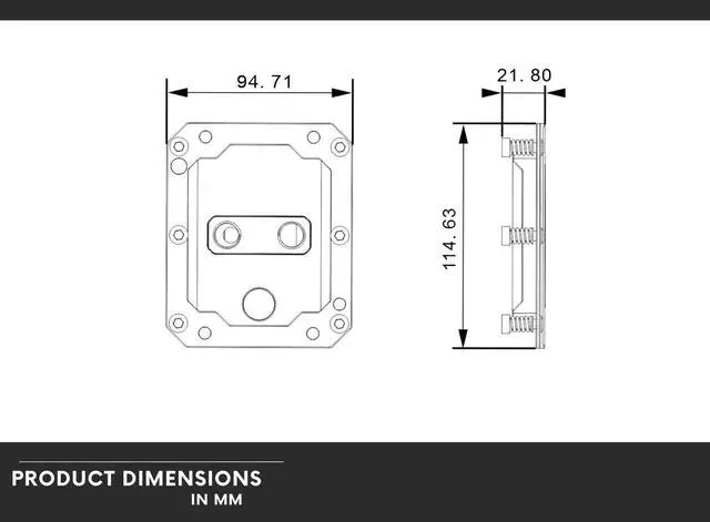Alt view image 4 of 5 - Bykski CPU-FT5796-SR Durable All Metal CPU Water Block For ARM S5000C 64 - Continuous Usage