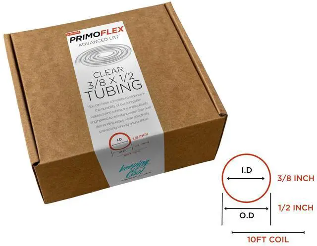 Alt view image 2 of 5 - PrimoChill PrimoFlex LRT Custom Watercooling Flexible Tubing -3/8in.ID x 1/2in.OD, 10 feet Bundled with System Prep and Coolant, Made with Premium Materials, Proudly Made in the USA