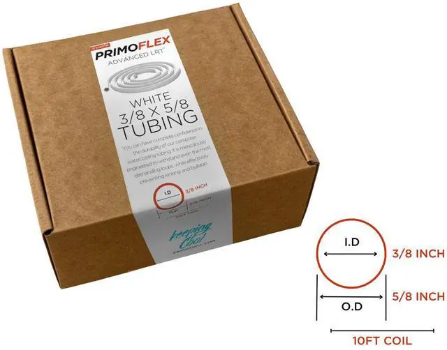 Alt view image 2 of 5 - PrimoChill PrimoFlex LRT Custom Watercooling Flexible Tubing - 3/8in.ID x 5/8in.OD, 10 feet Bundled with System Prep and Coolant, Made with Premium Materials, Proudly Made in the USA