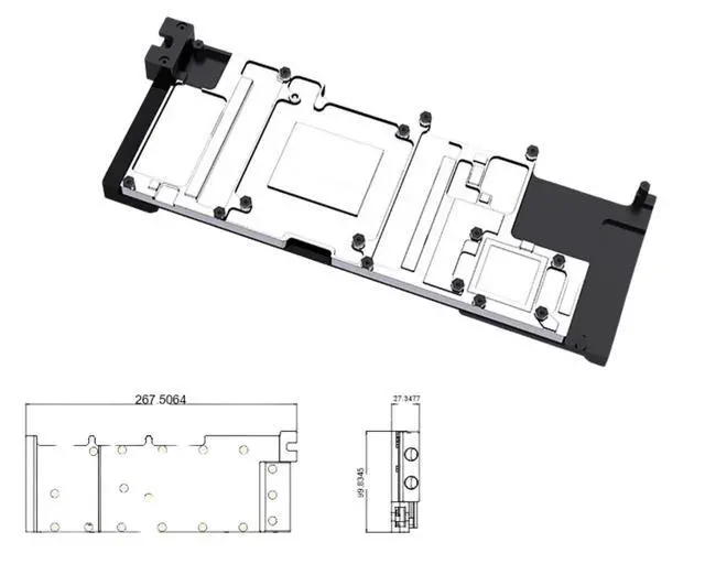 Alt view image 2 of 4 - Bykski Durable Metal/POM GPU Water Block and Backplate For NVIDIA Tesla A30X 24G (N-TESLA-A30X-24G-SR) - Continuous Usage