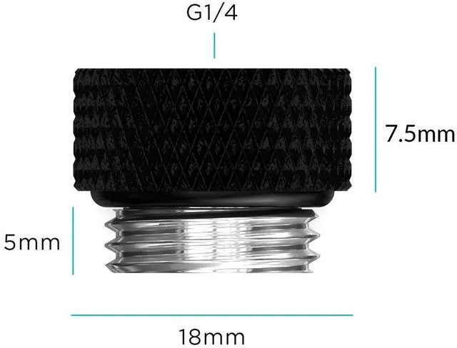 Alt view image 2 of 2 - PrimoChill Male to Female G 1/4in. 7.5mm SX Extension Coupler