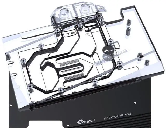 Main image of Bykski Full Coverage GPU Water Block and Backplate for nVidia Founders Edition RTX 3090 (N-RTX3090FE-X-V2)