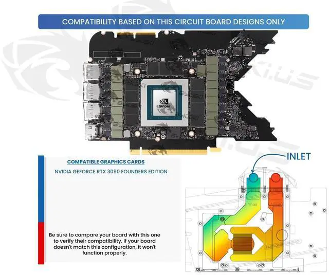Alt view image 3 of 5 - Bykski Full Coverage GPU Water Block and Backplate for nVidia Founders Edition RTX 3090 (N-RTX3090FE-X-V2)