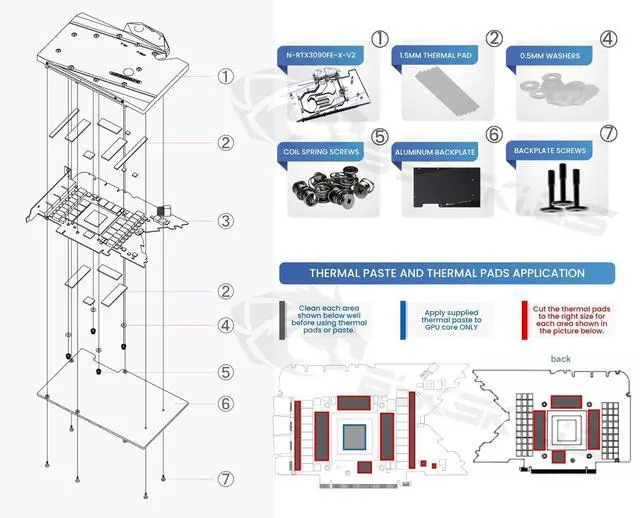Alt view image 4 of 5 - Bykski Full Coverage GPU Water Block and Backplate for nVidia Founders Edition RTX 3090 (N-RTX3090FE-X-V2)