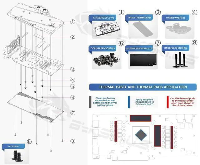 Alt view image 4 of 5 - Bykski Full Coverage GPU Water Block and Backplate For AMD/Sapphire/XFX/Dataland Radeon RX6700XT (A-RX6700XT-X-V2)