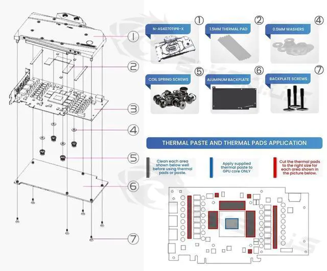 Alt view image 4 of 5 - Bykski Full Coverage GPU Water Block and Backplate For ASUS ProArt GeForce RTX 4070TI OC (N-AS4070TIPR-X)