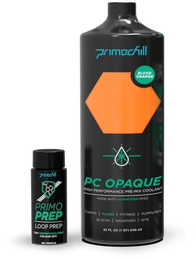 Main image of PrimoChill Opaque - Computer WaterCooling Show Coolant, Solid/Non-Transparent, Full Protection, Advanced User, PrimoPrep Included, Proudly Made in The USA (32oz/.9L)