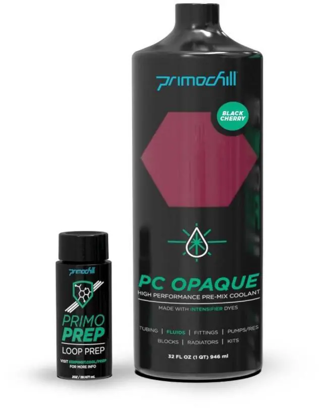 Main image of PrimoChill Opaque - Computer WaterCooling Show Coolant, Solid/Non-Transparent, Full Protection, Advanced User, PrimoPrep Included, Proudly Made in The USA (32oz/.9L)