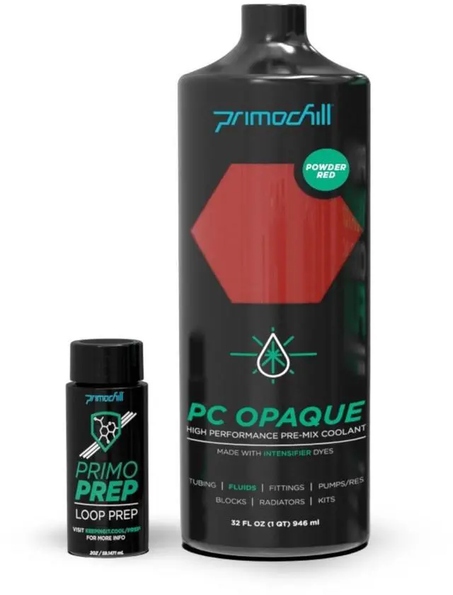 Main image of PrimoChill Opaque - Computer WaterCooling Show Coolant, Solid/Non-Transparent, Full Protection, Advanced User, PrimoPrep Included, Proudly Made in The USA (32oz/.9L)