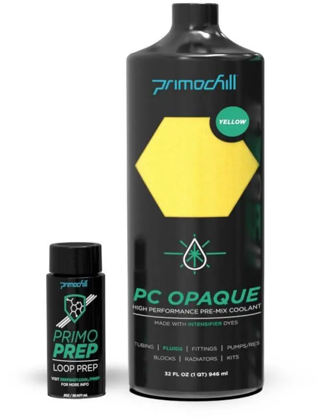 Main image of PrimoChill Opaque - Computer WaterCooling Show Coolant, Solid/Non-Transparent, Full Protection, Advanced User, PrimoPrep Included, Proudly Made in The USA (32oz/.9L)