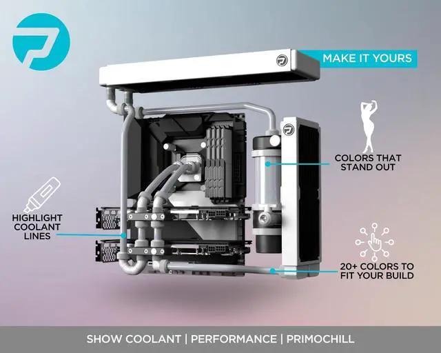 Alt view image 3 of 4 - PrimoChill Opaque - Computer WaterCooling Show Coolant, Solid/Non-Transparent, Full Protection, Advanced User, PrimoPrep Included, Proudly Made in The USA (32oz/.9L)
