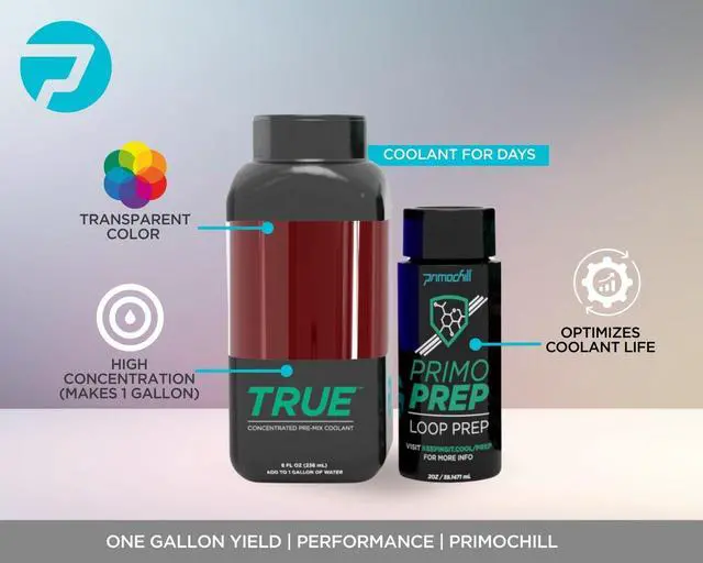 Alt view image 2 of 4 - PrimoChill True - Computer WaterCooling Coolant, Concentrate, Low-Conductive, Transparent, Full Protection, PrimoPrep Included, Proudly Made in the USA (Yields a Gallon of Coolant)