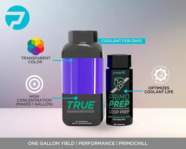 Alt view image 3 of 5 - PrimoChill True - Computer WaterCooling Coolant, Concentrate, Low-Conductive, Transparent, Full Protection, PrimoPrep Included, Proudly Made in the USA (Yields a Gallon of Coolant)