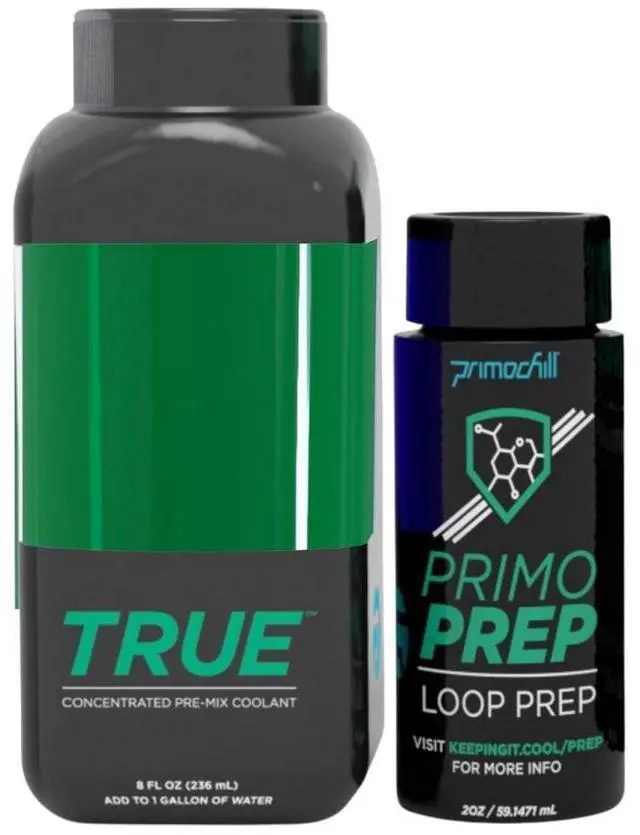 Main image of PrimoChill True - Computer WaterCooling Coolant, Concentrate, Low-Conductive, Transparent, Full Protection, PrimoPrep Included, Proudly Made in the USA (Yields a Gallon of Coolant)