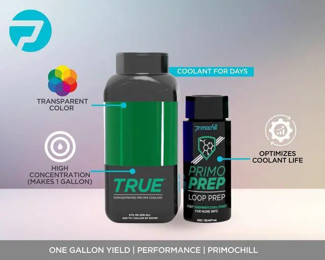 Alt view image 3 of 5 - PrimoChill True - Computer WaterCooling Coolant, Concentrate, Low-Conductive, Transparent, Full Protection, PrimoPrep Included, Proudly Made in the USA (Yields a Gallon of Coolant)