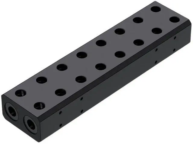 Main image of Bykski Durable MultiPort Parallel Workstation/Server Distribution Block, available in four sizes Black POM (B-L2-BM-X-V2)