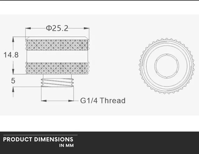 Alt view image 3 of 3 - Bykski Anti-Off Rigid 16mm OD Fitting (B-FTHTJ-L16) - Black