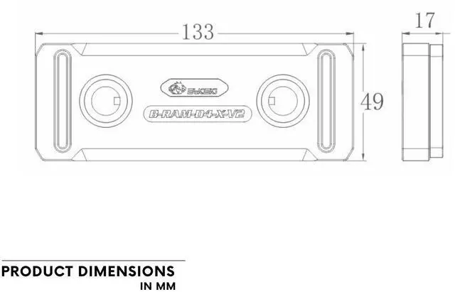 Alt view image 6 of 6 - Bykski B-RAM-D4-X-V2 Four Memory Water Block w/ 5v Addressable RGB (RBW)