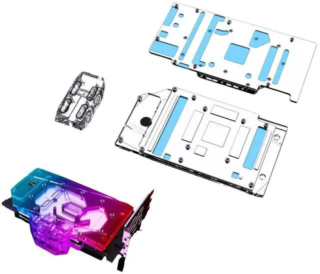 Alt view image 2 of 6 - Bykski Full Coverage GPU Water Block w/ Integrated Active Backplate for ASUS TUF RTX 3090 24G GAMING (N-AS3090TUF-TC-V2)