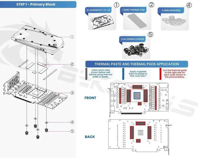 Alt view image 4 of 6 - Bykski Full Coverage GPU Water Block w/ Integrated Active Backplate for ASUS TUF RTX 3090 24G GAMING (N-AS3090TUF-TC-V2)