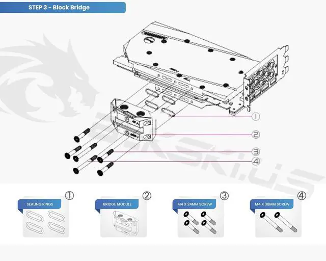 Alt view image 6 of 6 - Bykski Full Coverage GPU Water Block w/ Integrated Active Backplate for ASUS TUF RTX 3090 24G GAMING (N-AS3090TUF-TC-V2)