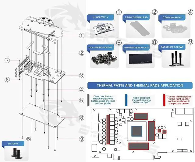 Alt view image 4 of 5 - Bykski Full Coverage GPU Water Block and Backplate for Colorful Battle Axe GeForce RTX 3070 8GB (N-IG3070ZF-X)