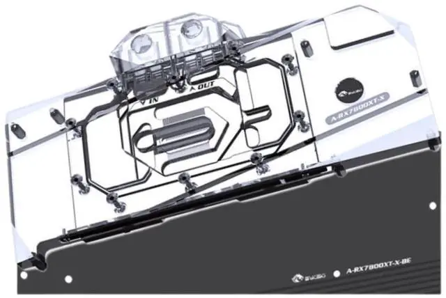 Main image of Bykski Full Coverage GPU Water Block and Backplate For AMD Radeon RX 7800 XT (A-RX7800XT-X)