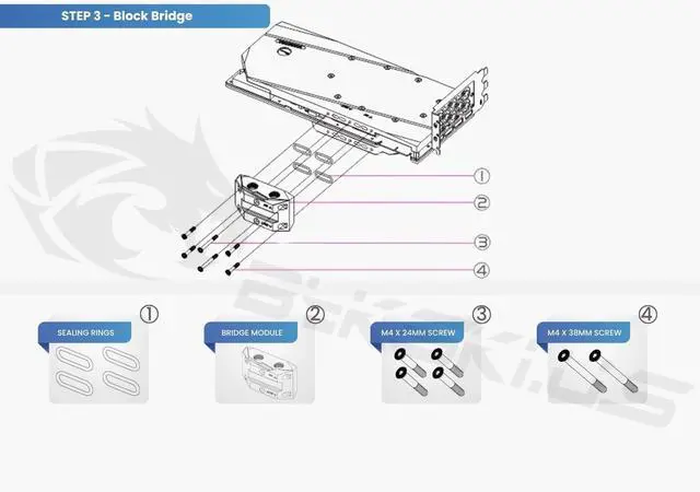 Alt view image 6 of 6 - Bykski Full Coverage GPU Water Block w/ Integrated Active Backplate for EVGA RTX 3080/3090 FTW3 Ultra Gaming (N-EV3090FTW3-TC-V2)
