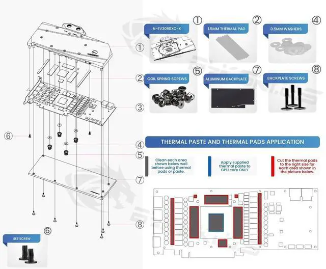 Alt view image 4 of 5 - Bykski Full Coverage GPU Water Block and Backplate for EVGA RTX 3080 XC3 (N-EV3080XC-X)