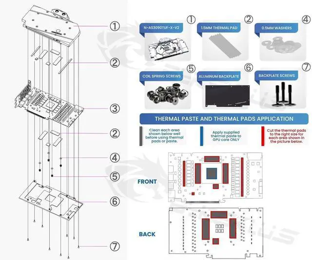 Alt view image 4 of 5 - Bykski Full Coverage GPU Water Block and Backplate for ASUS TUF GAMING RTX 3090/3080/3070 (N-AS3090TUF-X-V2)