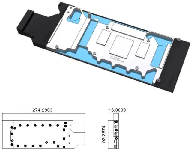 Alt view image 2 of 4 - Bykski Durable Metal/POM GPU Water Block and Backplate For GUNNIR INTEL ARC A770 16GB (I-GNA770TF-SR) - Continuous Usage