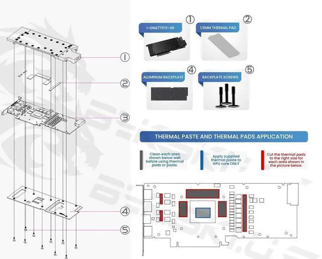 Alt view image 4 of 4 - Bykski Durable Metal/POM GPU Water Block and Backplate For GUNNIR INTEL ARC A770 16GB (I-GNA770TF-SR) - Continuous Usage