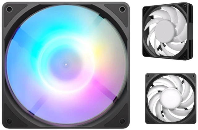 Alt view image 2 of 6 - Bykski 9 Blade High Volume 120mm PWM - 5V Addressable RGB(RBW) LED Fan - 2000 RPM / 70.33 CFM / 37.7 dBA (CF-RBW2000EX-X)