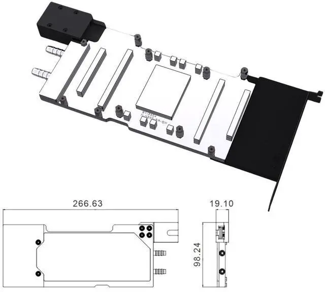Alt view image 2 of 4 - Bykski All Metal Vacuum-Brazed GPU Water Block for NVIDIA Tesla H200 141GB (N-H200-SR-QH)